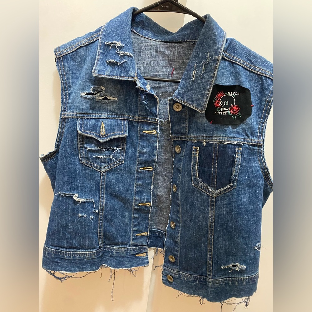 Upcycled Denim Vest